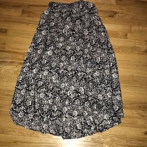 Navy Floral Maxi Skirt